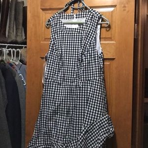 Black and white checked dress